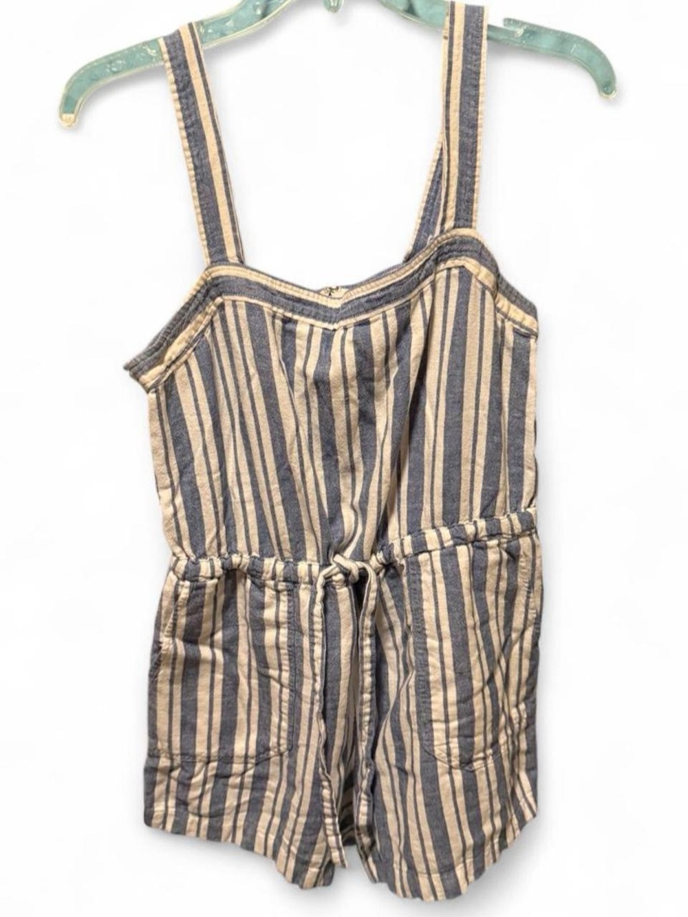Striped Navy & White Woman’s One-Piece Romper